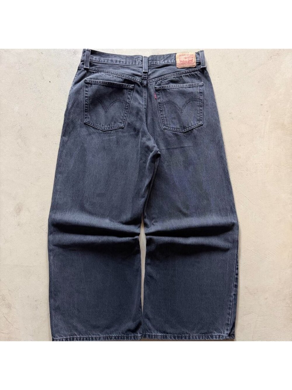 levis black baggy wide leg jeans